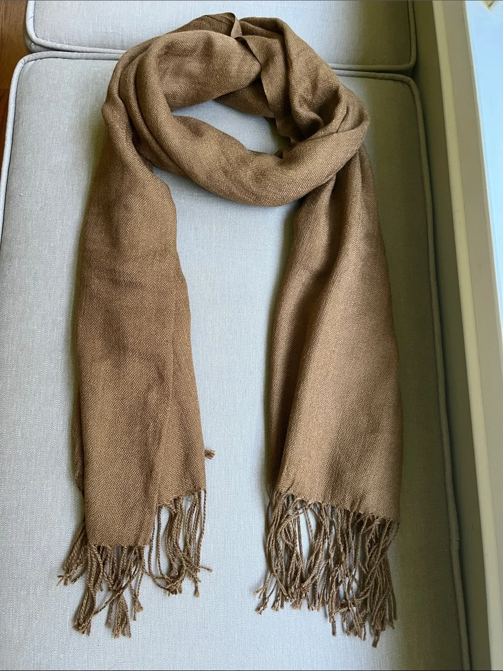 H&M Knit Scarf in Camel Brown